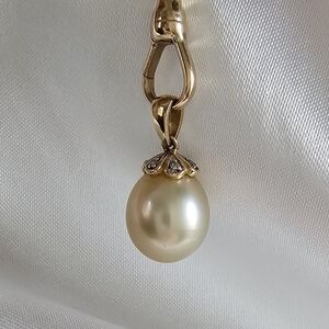 South Sea Pearl 14k Diamond Pendant
